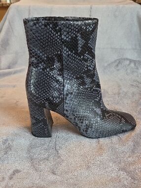 Sam Edelman Snake-Print Ankle Boots